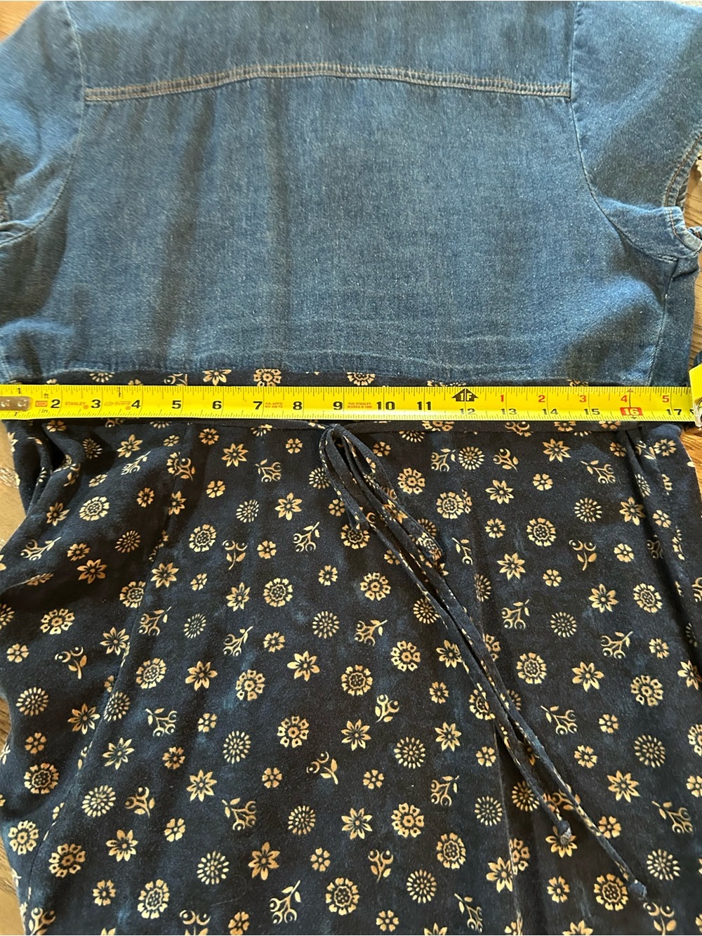 Denim and Patterned Maxi Dress California concepts - Picture 3 of 4